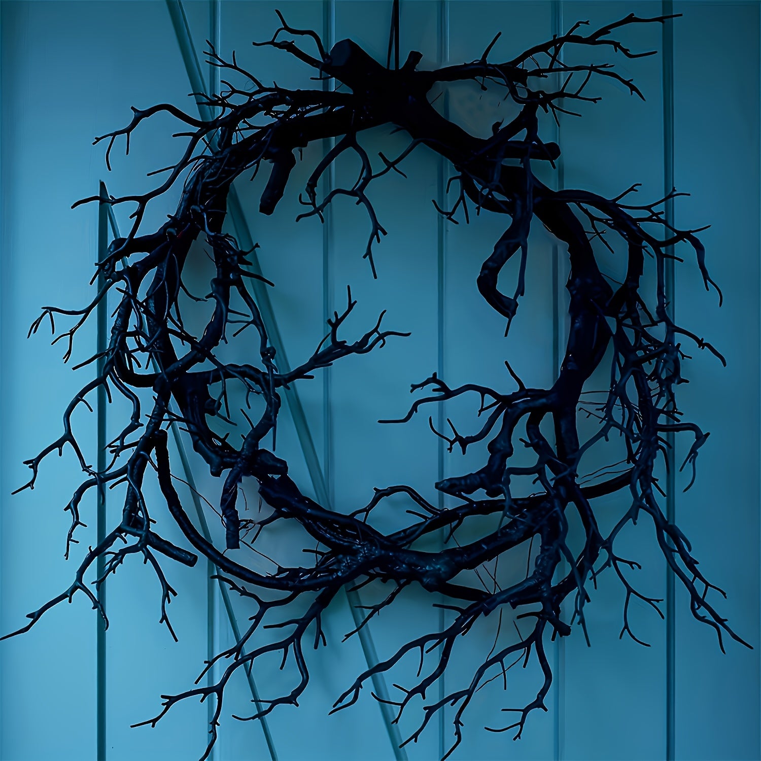 Gothic Halloween Dead Branch Wreath for Spooky Door Decor