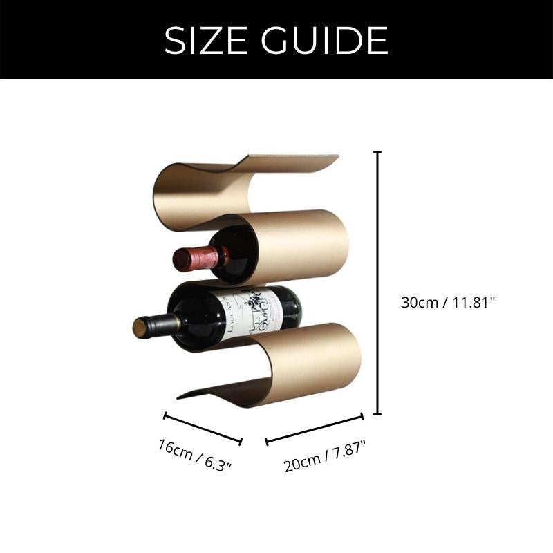 Taavita Metal Wine Rack & Bottle Holder Table for 4 Bottles
