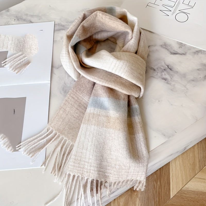 Wool Winter Scarf | Vintage Stripes | Cozy Warmth and Softness | Wool