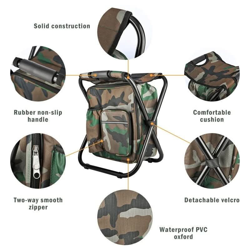 All-in-One Outdoor Backpack with Chair and Cooler