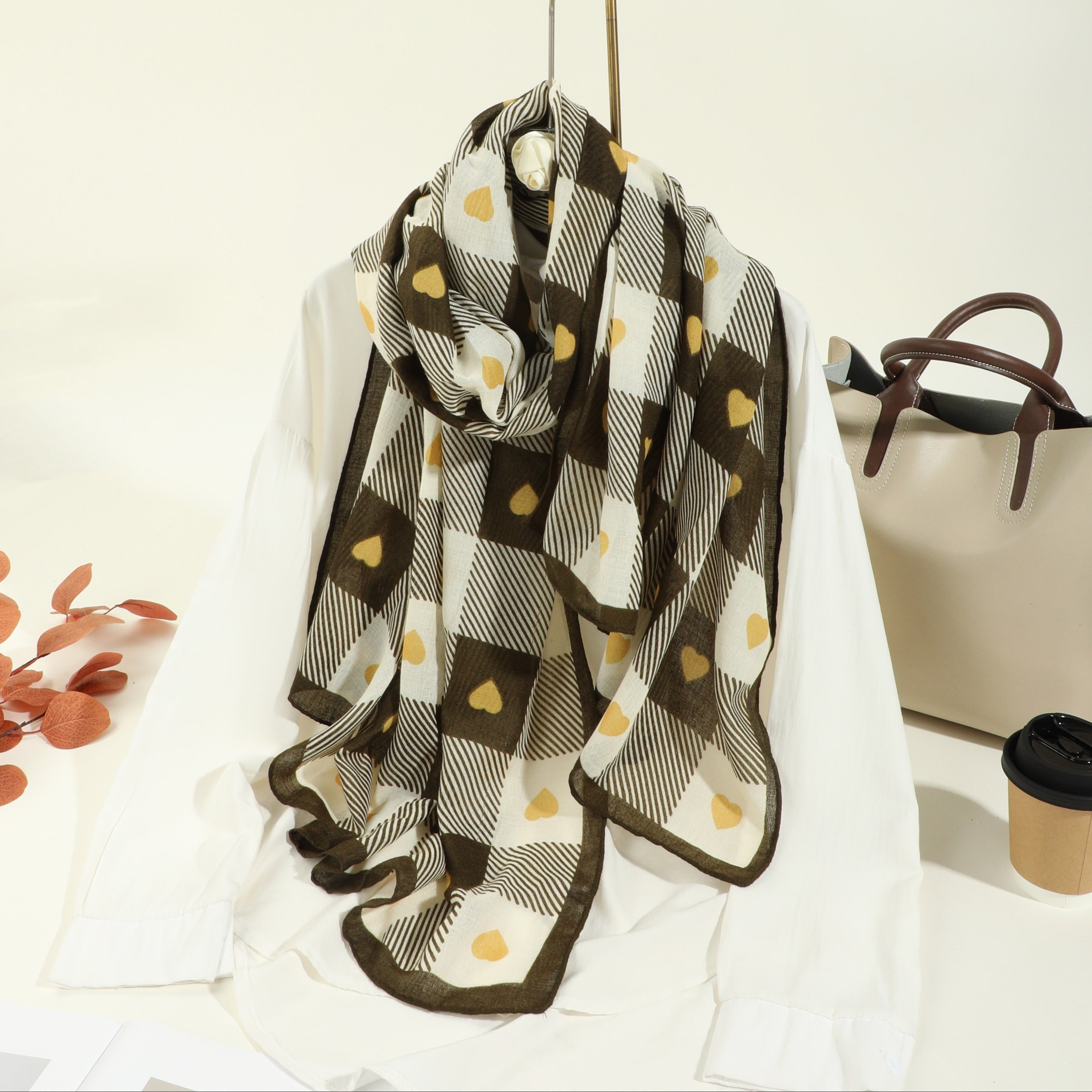 Plaid Scarf | Lightweight Warmth | Soft and Breathable Comfort | Viscose