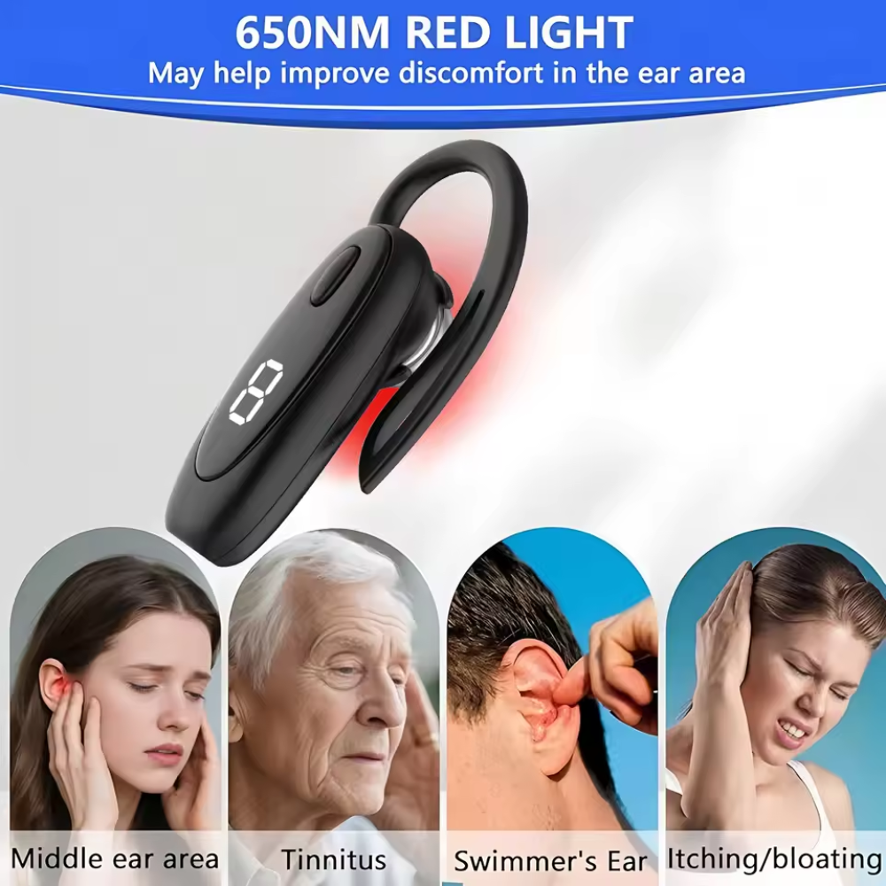 Portable 650nm Red Light Device for Ear Care