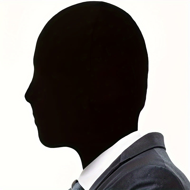 Black Full Face Halloween Mask Spandex Hood for Comfortable Costume