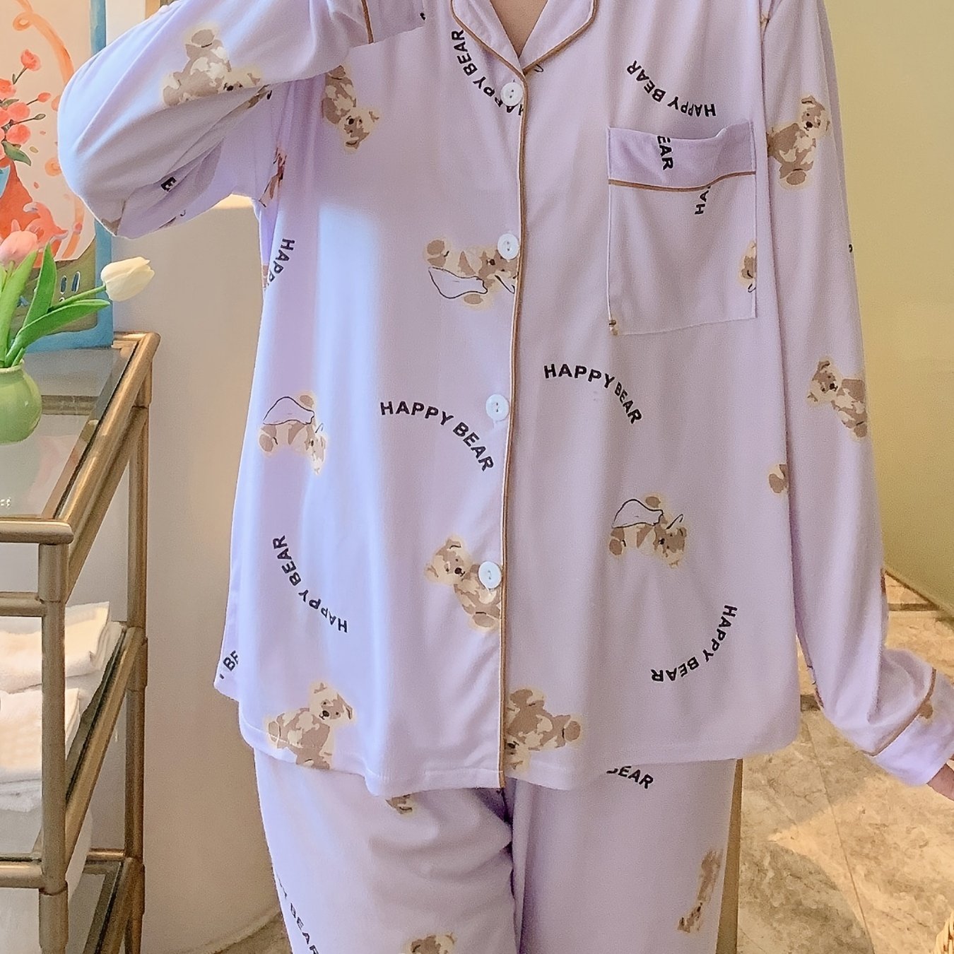 Women’s Pajama Set | Cartoon Print | Ultra Soft Comfort | Polyester