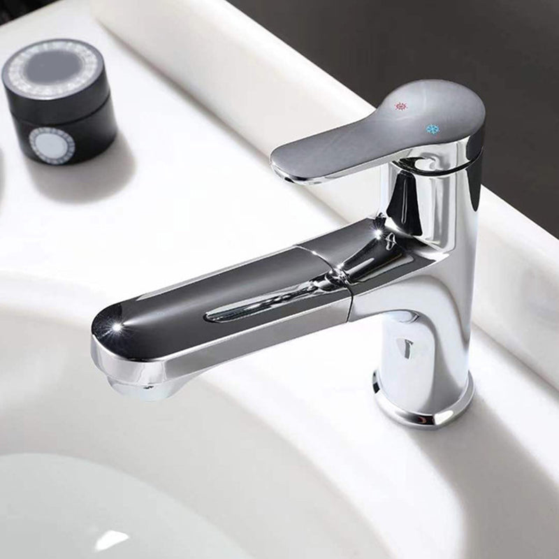 Modern Pull-out Faucet Single Lever Handle Faucet for Bathroom