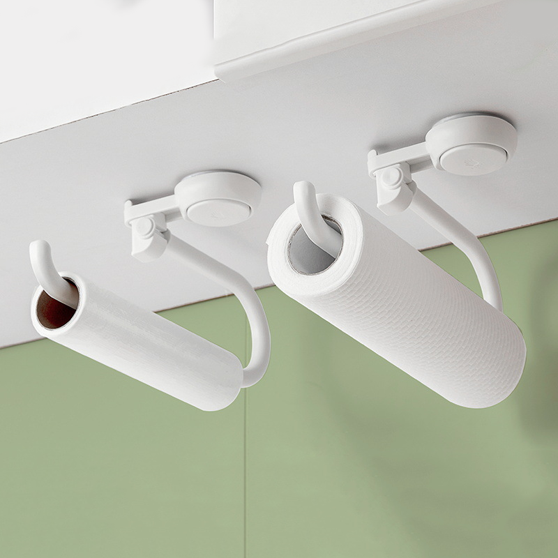 Wall-Mounted Toilet Paper Holder with Adhesive Installation