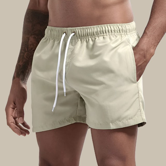 Men's Swim Shorts | Quick-Drying Fabric & Drawstring Waist | Mid-Thigh Length | Comfortable Fit