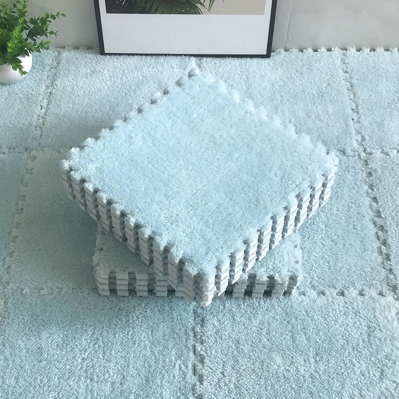 Fade Resistant Carpet Tile Solid Color Interlocking Carpet Floor Tile Pink-Blue-Gray Clearhalo 'Carpet Tiles & Carpet Squares' 'carpet_tiles_carpet_squares' 'Flooring 'Home Improvement' 'home_improvement' 'home_improvement_carpet_tiles_carpet_squares' Walls and Ceiling' 6744429