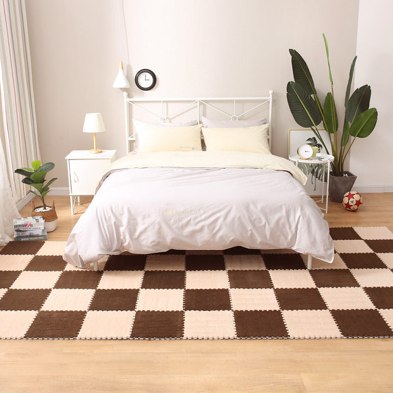 Fade Resistant Carpet Tile Solid Color Interlocking Carpet Floor Tile Grey/ Green Clearhalo 'Carpet Tiles & Carpet Squares' 'carpet_tiles_carpet_squares' 'Flooring 'Home Improvement' 'home_improvement' 'home_improvement_carpet_tiles_carpet_squares' Walls and Ceiling' 6744422