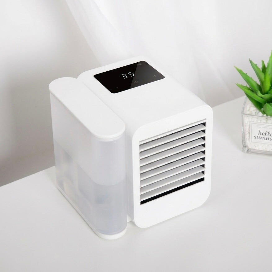 USB-Powered Mini Air Conditioner with 1000ml Tank and 99 Speed Settings