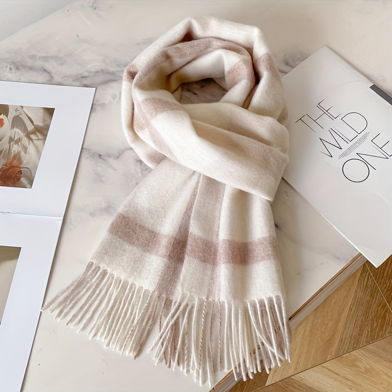 Wool Winter Scarf | Vintage Stripes | Cozy Warmth and Softness | Wool