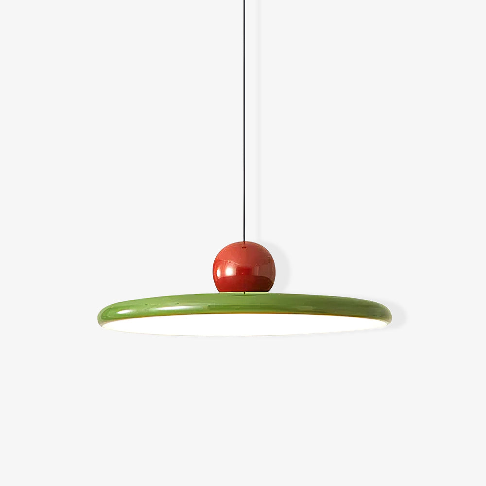 Circular LED Ring Pendant Light | Minimalist Glossy Design | Metal & Acrylic | Adjustable Hanging Height