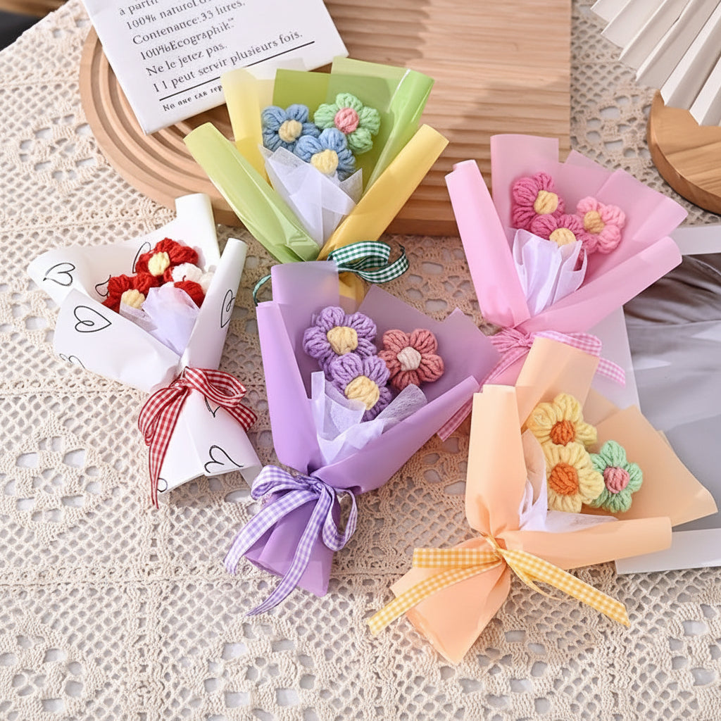 Charming Handmade Mini Fabric Floral Arrangement Gift