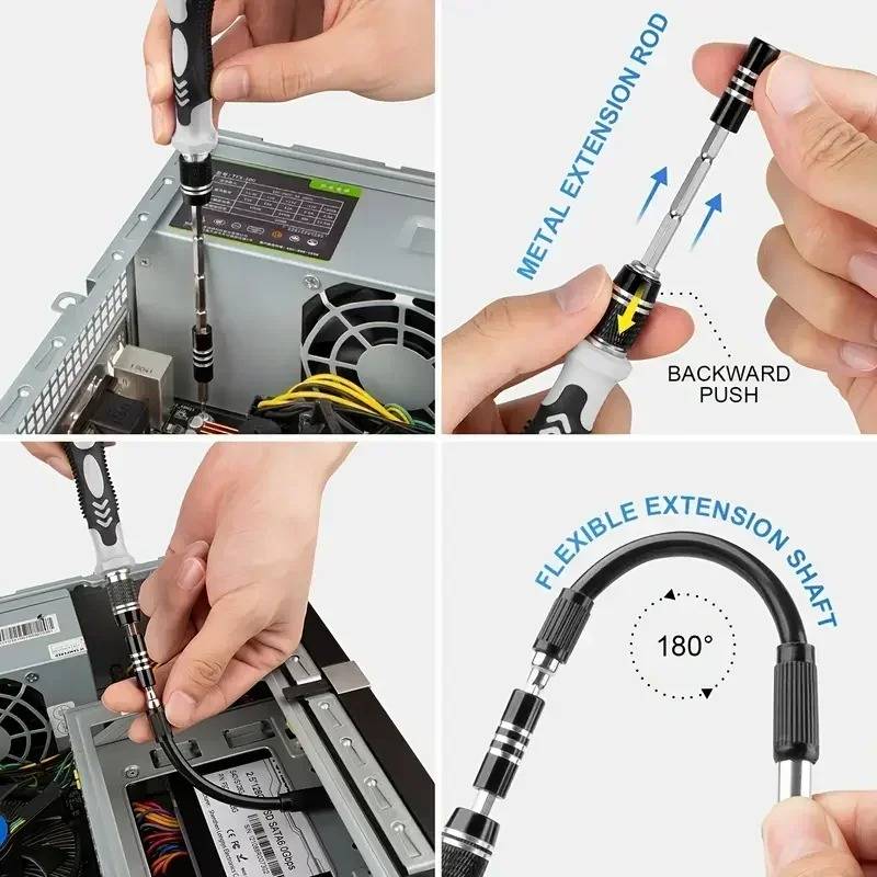 Multi-Bit Screwdriver Kit with 115 Tools