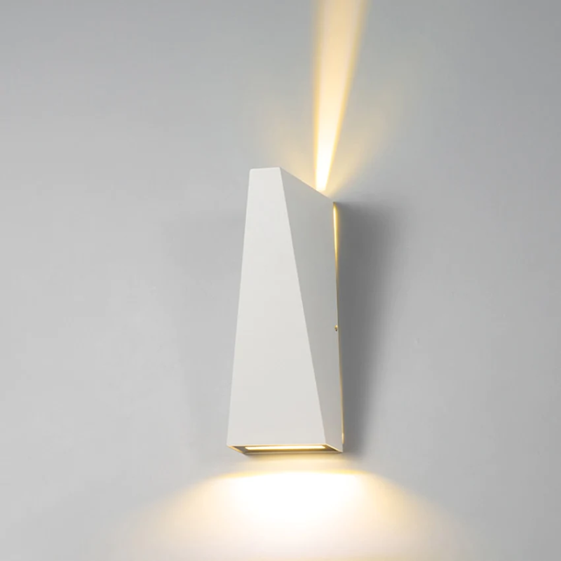 Empire Waterproof Outdoor Wall Lamp LED Dual Light Direction Triangular Aluminum Iron Sconce Black or White Warm/Cold White Waterproof IP65