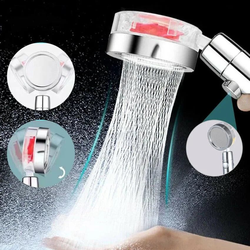 Power Shower Head with 360° Rotation