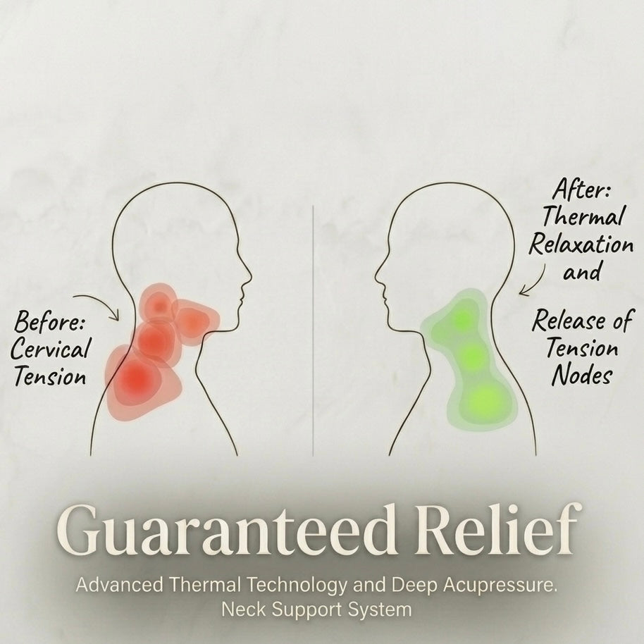 Electric Neck Massage Cushion with Heat Therapy 42°C and Vibration