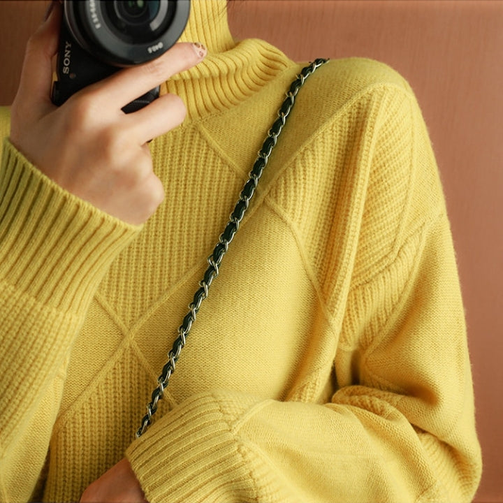 Women’s Knit Sweater | High Turtleneck | Wool Fabric | Comfortable Warm Fit
