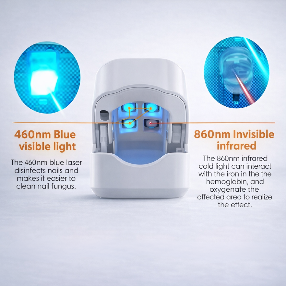Nail Treatment Clip with Blue Light for Fungal and Lime Nails