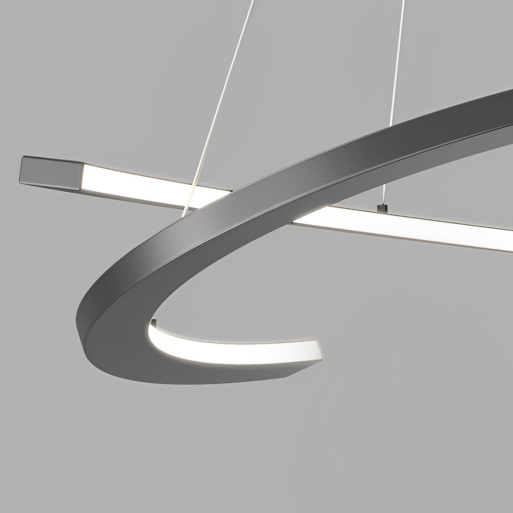2 Semi-circular Modern Taavita LED Chandelier with 3 Step Dimming - Creative Design