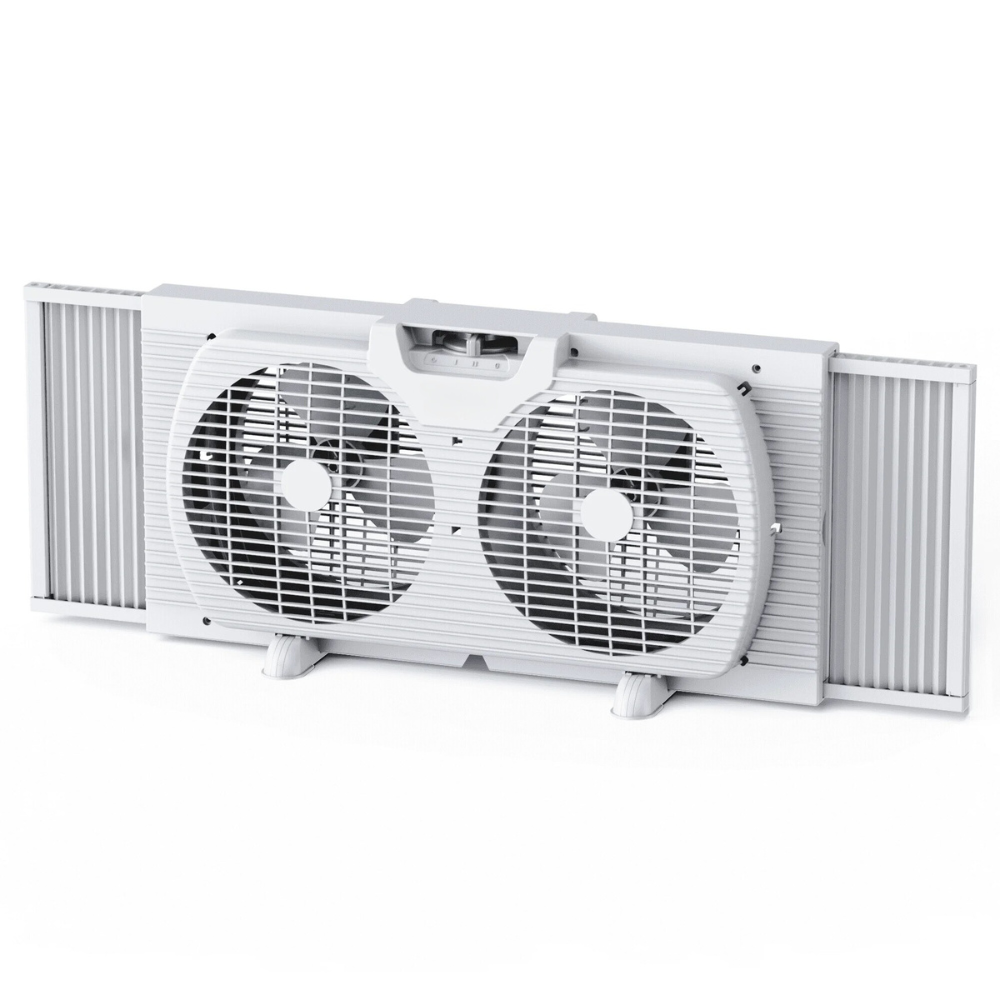 Twin Window Cooling Fan System - High Power Air Circulator