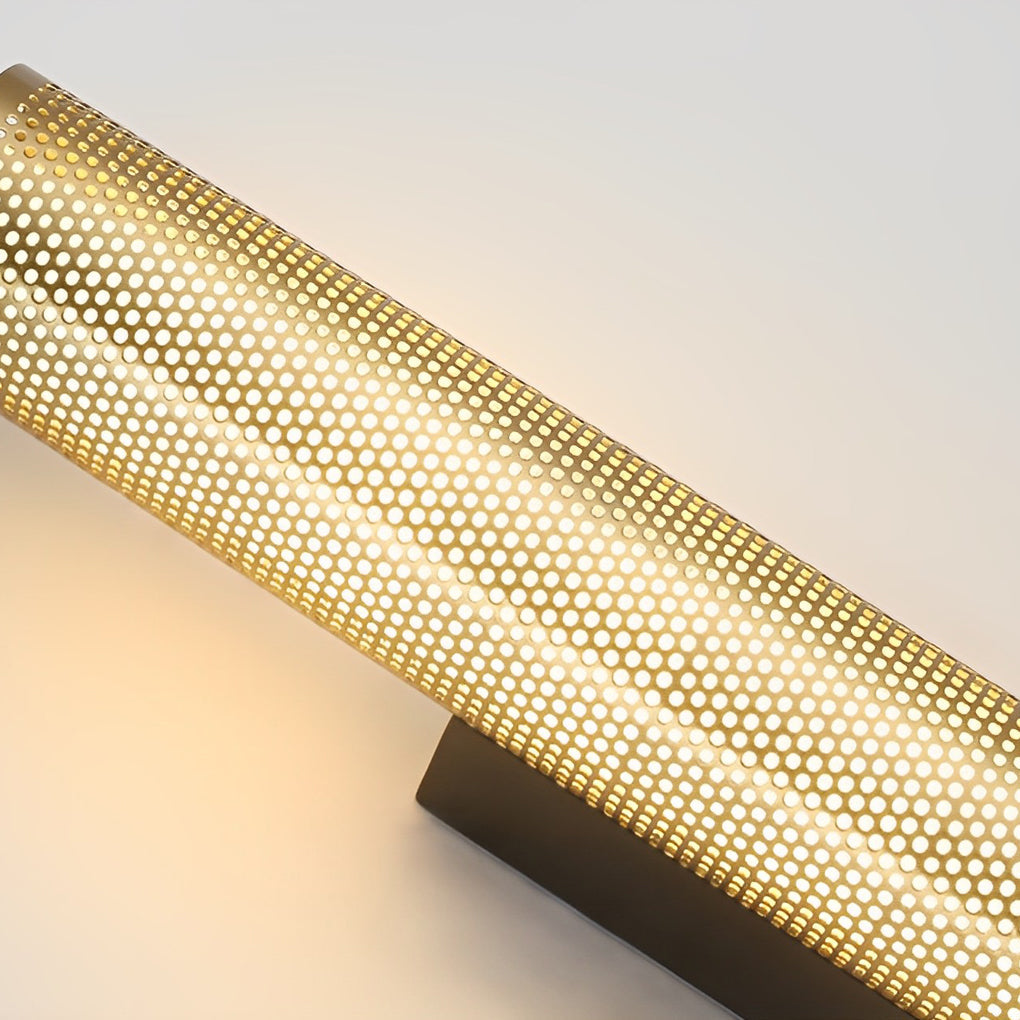 15.7-Inch Metallic Long Cylindrical Vanity Sconce Lighting Wall Lamp