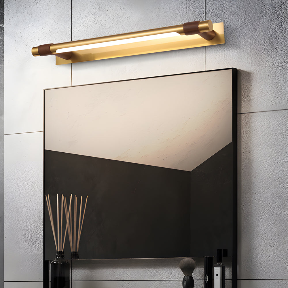 120° Rotatable Dimmable Metallic Strip LED Bath Bar Vanity Light, 18.9''/24.8'' L by Taavita
