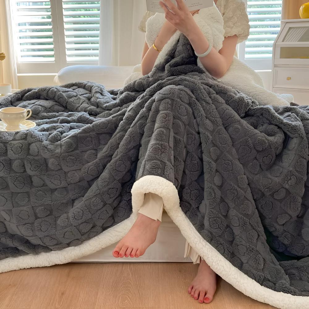 EmberNest Plush Sherpa Throw for Ultimate Comfort