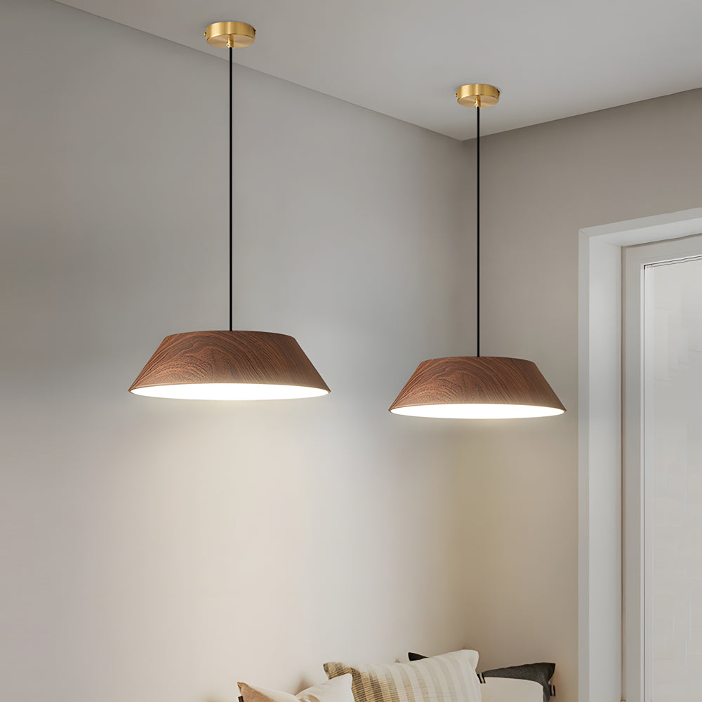 15.74-Inch Round Wood Taavita Style LED Pendant Light