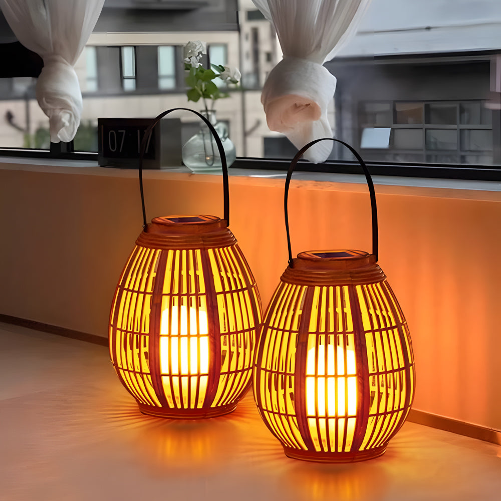 1 Pack Portable Waterproof Solar Lanterns Candle Light Outdoor