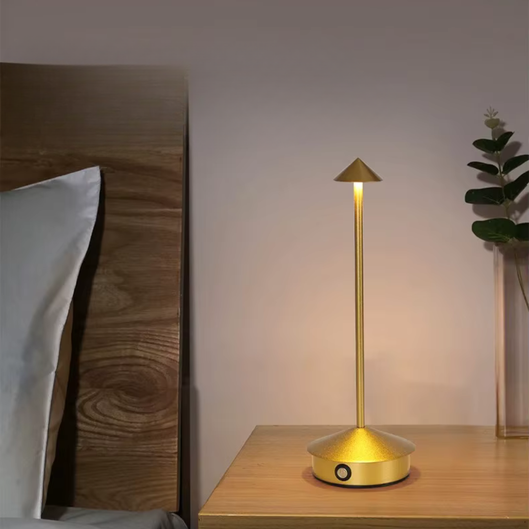 Sleek Portable LED Lamp with Touch Control and Rechargeable Battery