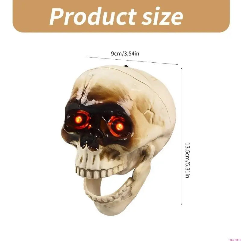 Flashing Eyed Skeleton Head Decoration for Halloween