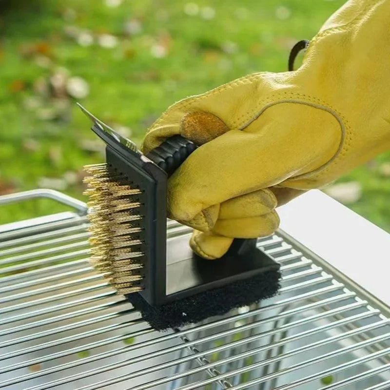 Barbecue Grill Brush – 3-in-1 Right Angle Cleaning Tool