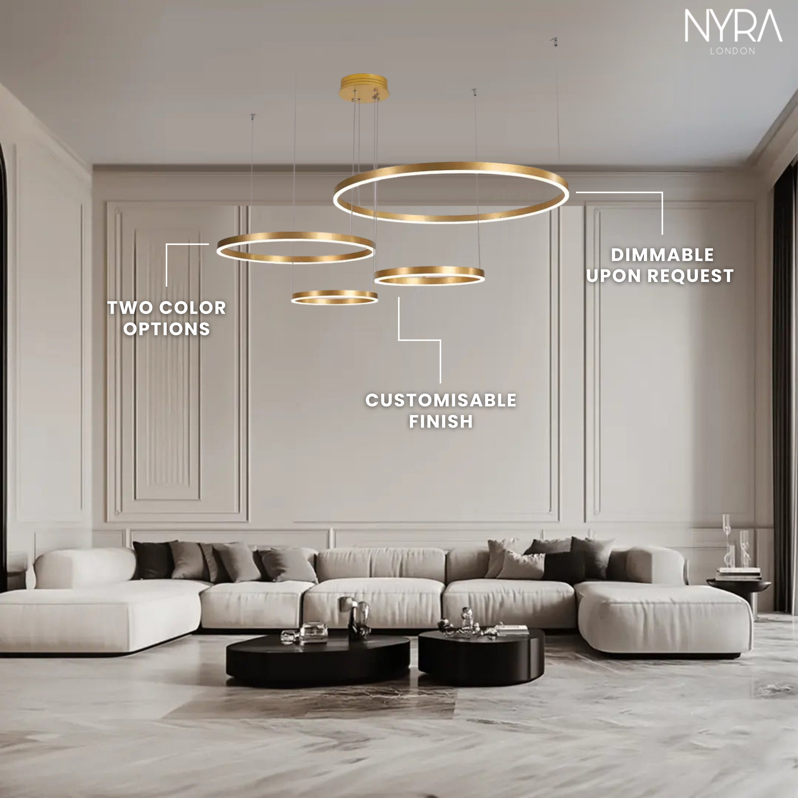 LunaSphere LED Ring Light with Customizable Brightness