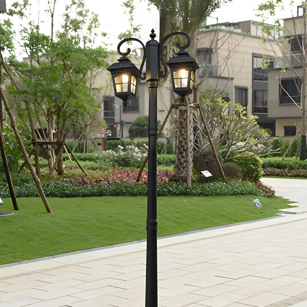 2 Lights Taavita European Style Waterproof Outdoor Pole Lights Public Lighting