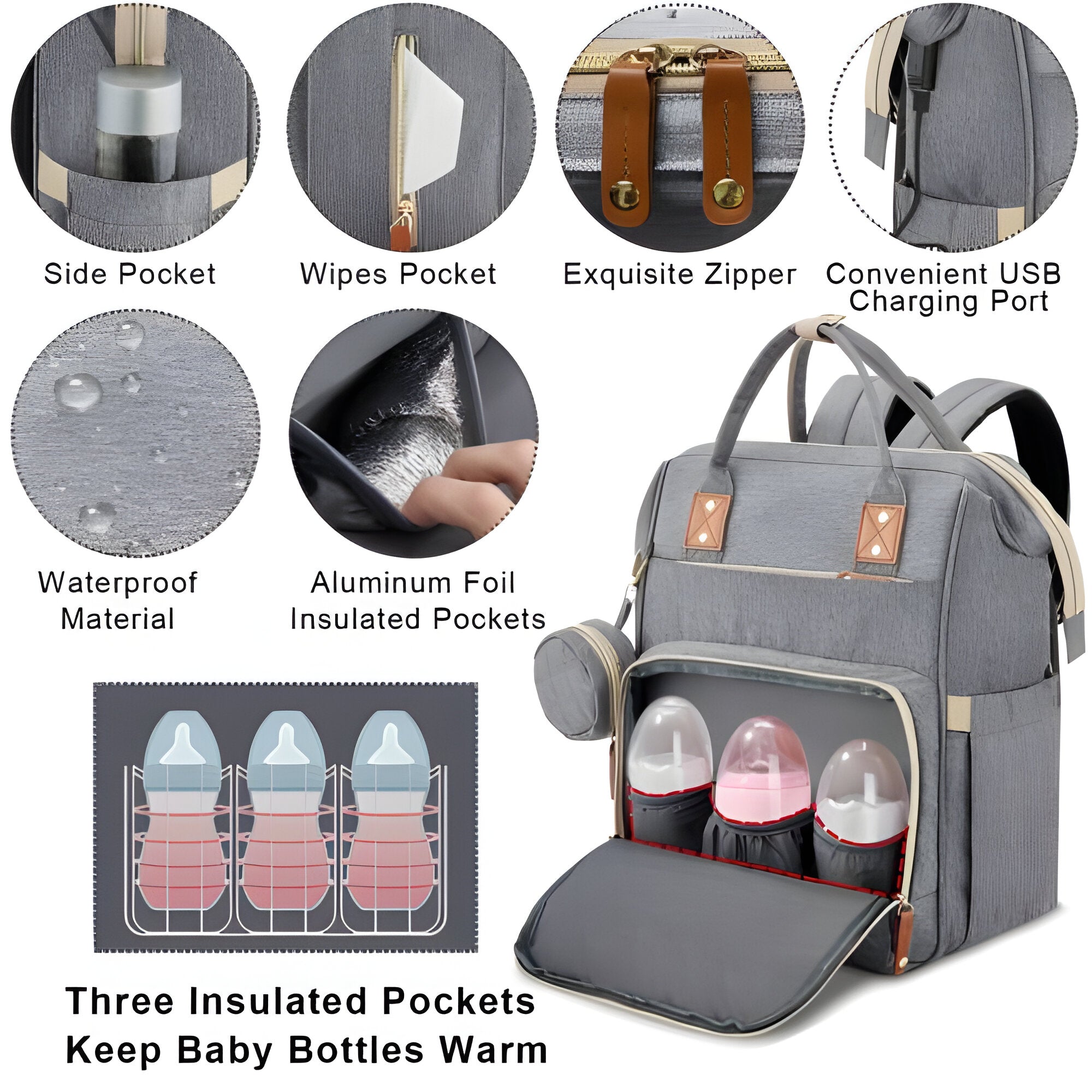 Portable Baby Crib with Diaper Bag for Travel