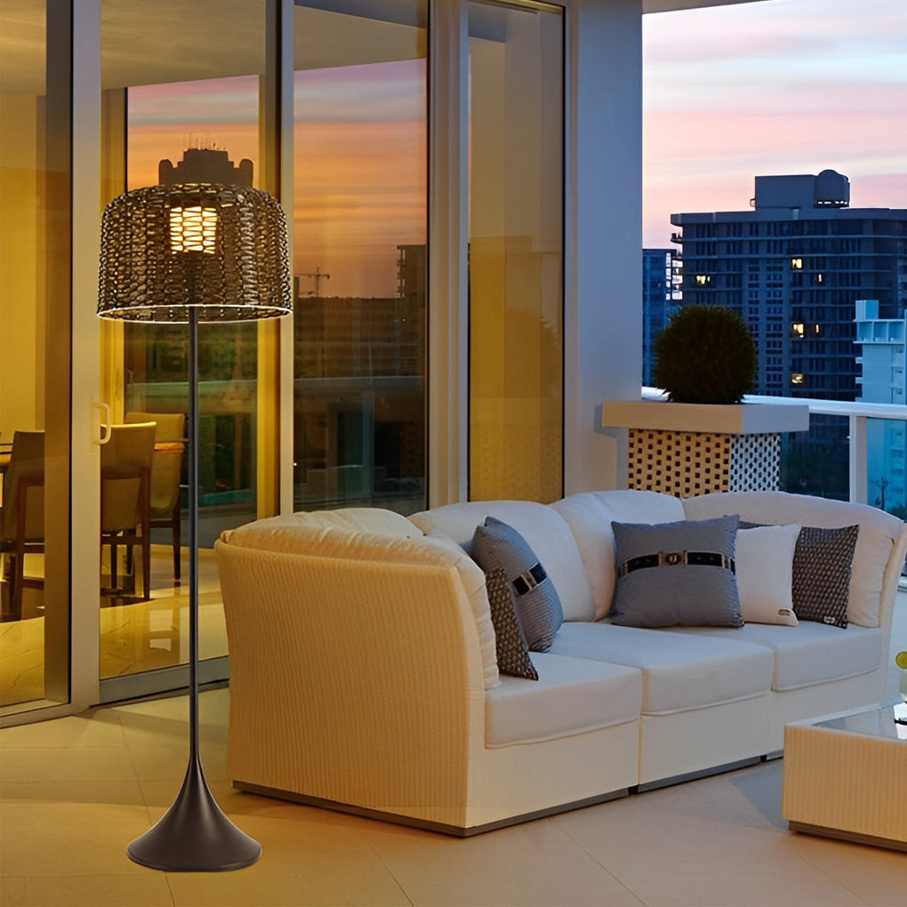 Taavita 1-light Modern Mesh Outdoor Floor Lamp