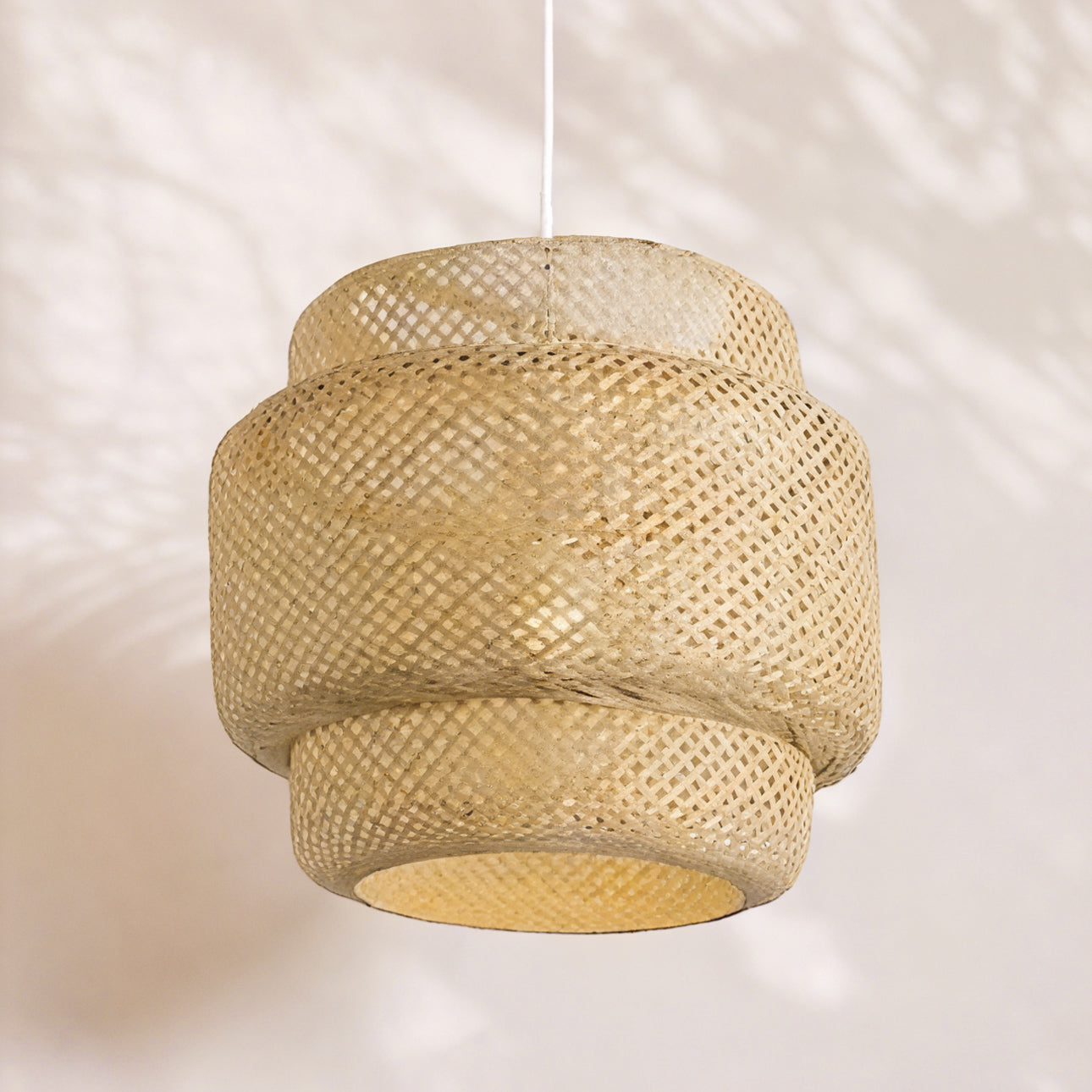 Liora — Bamboo Pendant and Ceiling Light with Adjustable Cable