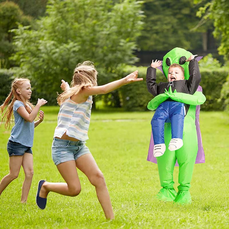 Inflatable Alien Costume with Crown Detail for Halloween Parties