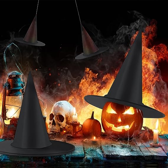 Halloween Black Witch Hat Decoration – Foldable Halloween Party Accessory