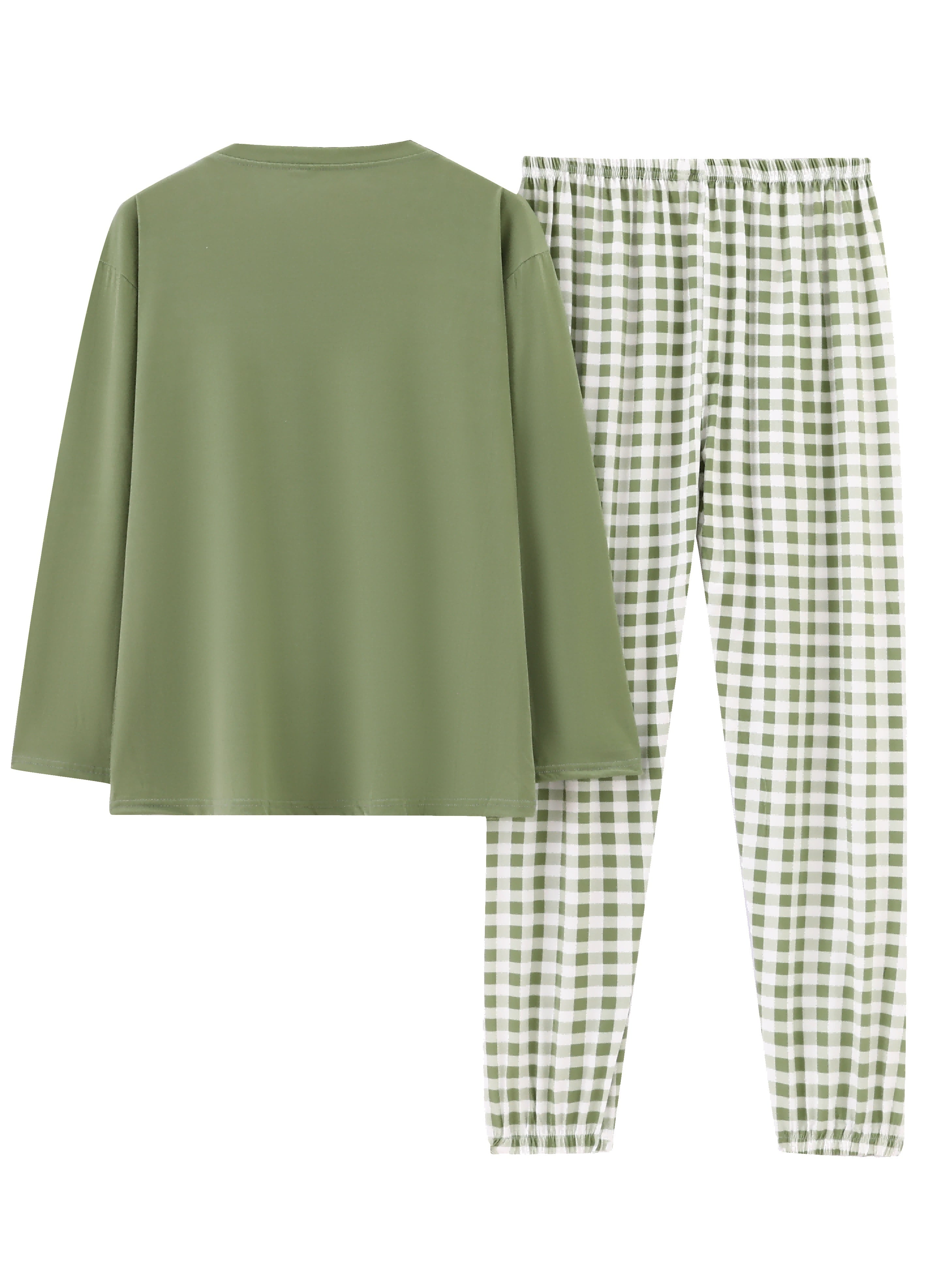 Plus Size Pajama Set | Long Sleeve | Comfortable Stretch Fit | Polyester