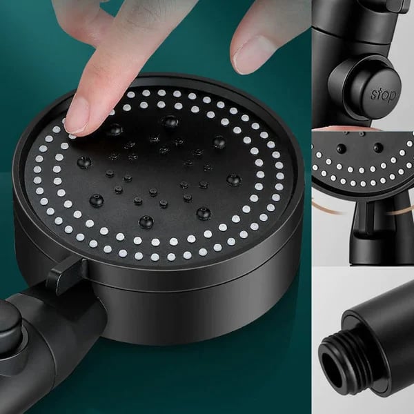 5 Spray Modes High-Pressure Showerhead with Self-Cleaning Feature