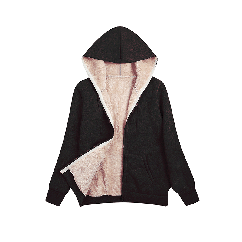 Women's Fleece Jacket | Soft Warmth | Windproof Hood Protection | Reusable