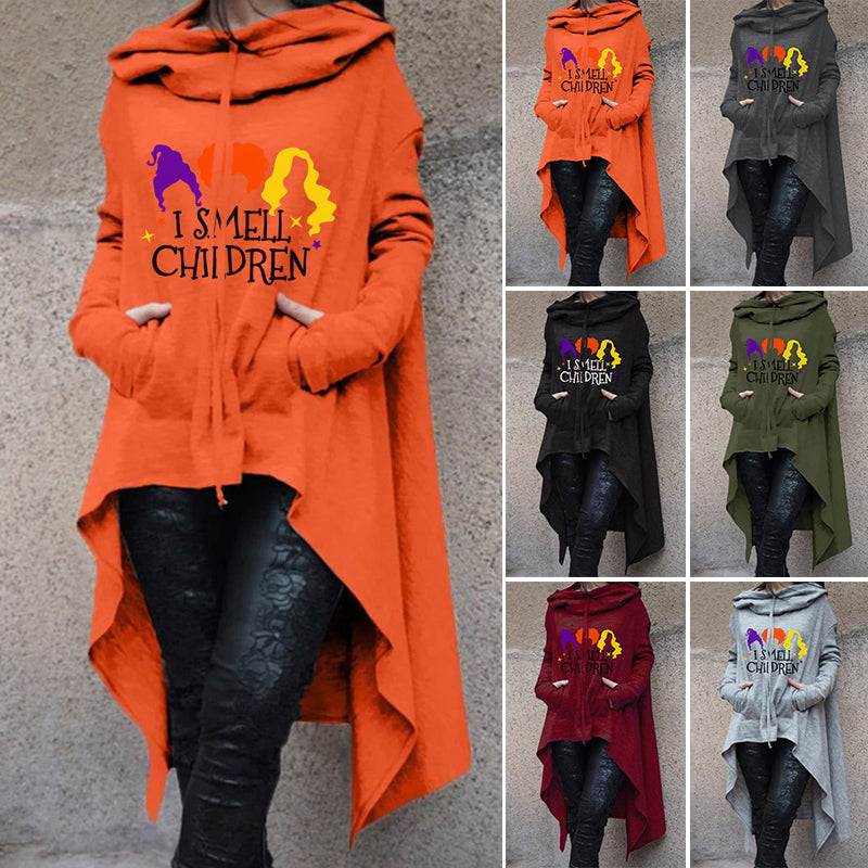 Halloween Printed Hoodie Lightweight Acetate Fabric for Cozy Fall Wear