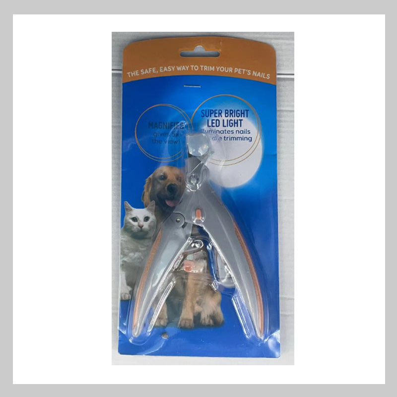 LED Light Pet Nail Clippers – Stainless Steel Blade, Replaceable