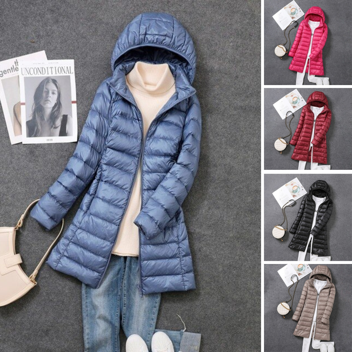 Women’s Long Packable Puffer Coat | Ultra-Lightweight Nylon | Extended Fit for Warmth | Travel Friendly