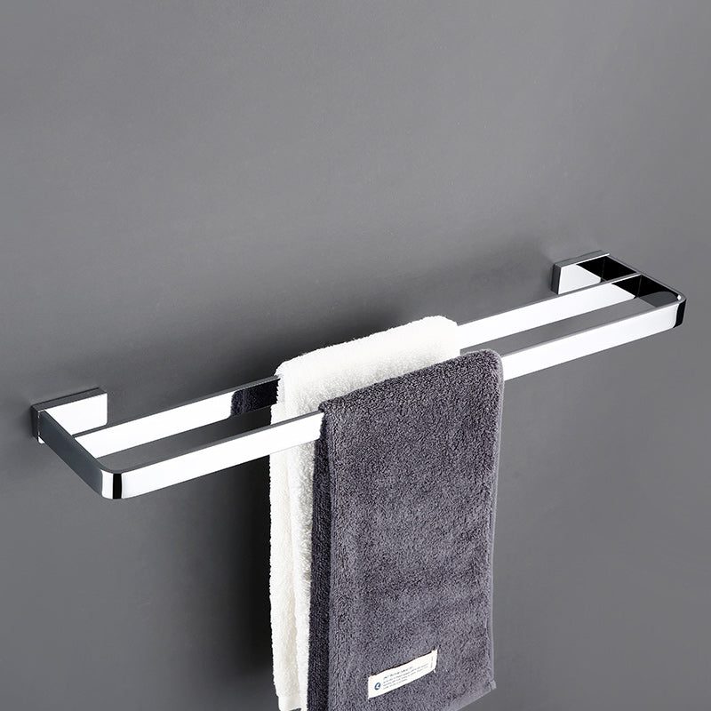 5-Piece Bathroom Hardware Set Modern Polished Chrome Bathroom Set Clearhalo 'Bathroom Hardware Sets' 'Bathroom Hardware' 'Bathroom Remodel & Bathroom Fixtures' 'bathroom_hardware_sets' 'Home Improvement' 'home_improvement' 'home_improvement_bathroom_hardware_sets' 7033611