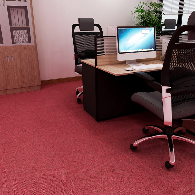 Indoor Carpet Tile Non-Skid Glue Down Install Carpet Tiles with Waterproof Red Clearhalo 'Carpet Tiles & Carpet Squares' 'carpet_tiles_carpet_squares' 'Flooring 'Home Improvement' 'home_improvement' 'home_improvement_carpet_tiles_carpet_squares' Walls and Ceiling' 7044115