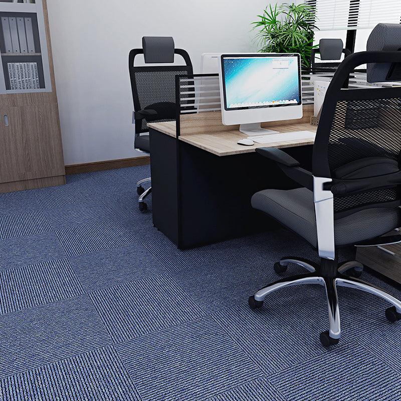Indoor Carpet Tile Non-Skid Glue Down Install Carpet Tiles with Waterproof Pewter Clearhalo 'Carpet Tiles & Carpet Squares' 'carpet_tiles_carpet_squares' 'Flooring 'Home Improvement' 'home_improvement' 'home_improvement_carpet_tiles_carpet_squares' Walls and Ceiling' 7044113