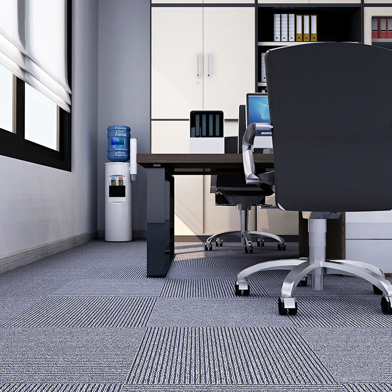 Indoor Carpet Tile Non-Skid Glue Down Install Carpet Tiles with Waterproof Black Clearhalo 'Carpet Tiles & Carpet Squares' 'carpet_tiles_carpet_squares' 'Flooring 'Home Improvement' 'home_improvement' 'home_improvement_carpet_tiles_carpet_squares' Walls and Ceiling' 7044105